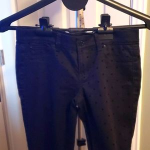 White House Black Market Black polka dot jeans